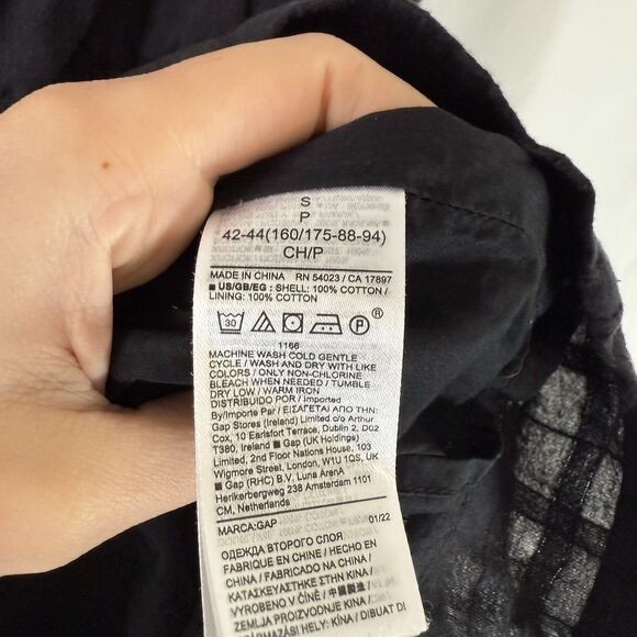 Gap Dress Women's Small Black Pullover Sleeveless 100% Cotton Lightweight - Picture 7 of 11